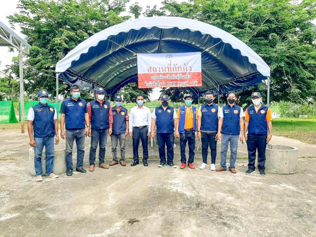 ลงพื้นที่เยี่ยมเยียนสถานที่เฝ้าระวังและกักตัวผู้ต้องสงสัย (Local Quaritiene : LQ) ณ ศาลาประชาคมหมู่บ้าน หมู่ที่ 7