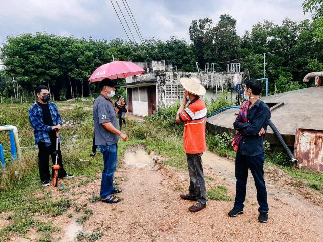 ลงสำรวจพื้นที่ก่อสร้างอาคารระบบน้ำประปา ณ หมู่ที่ 8 บ้านเกาะนางทอง
